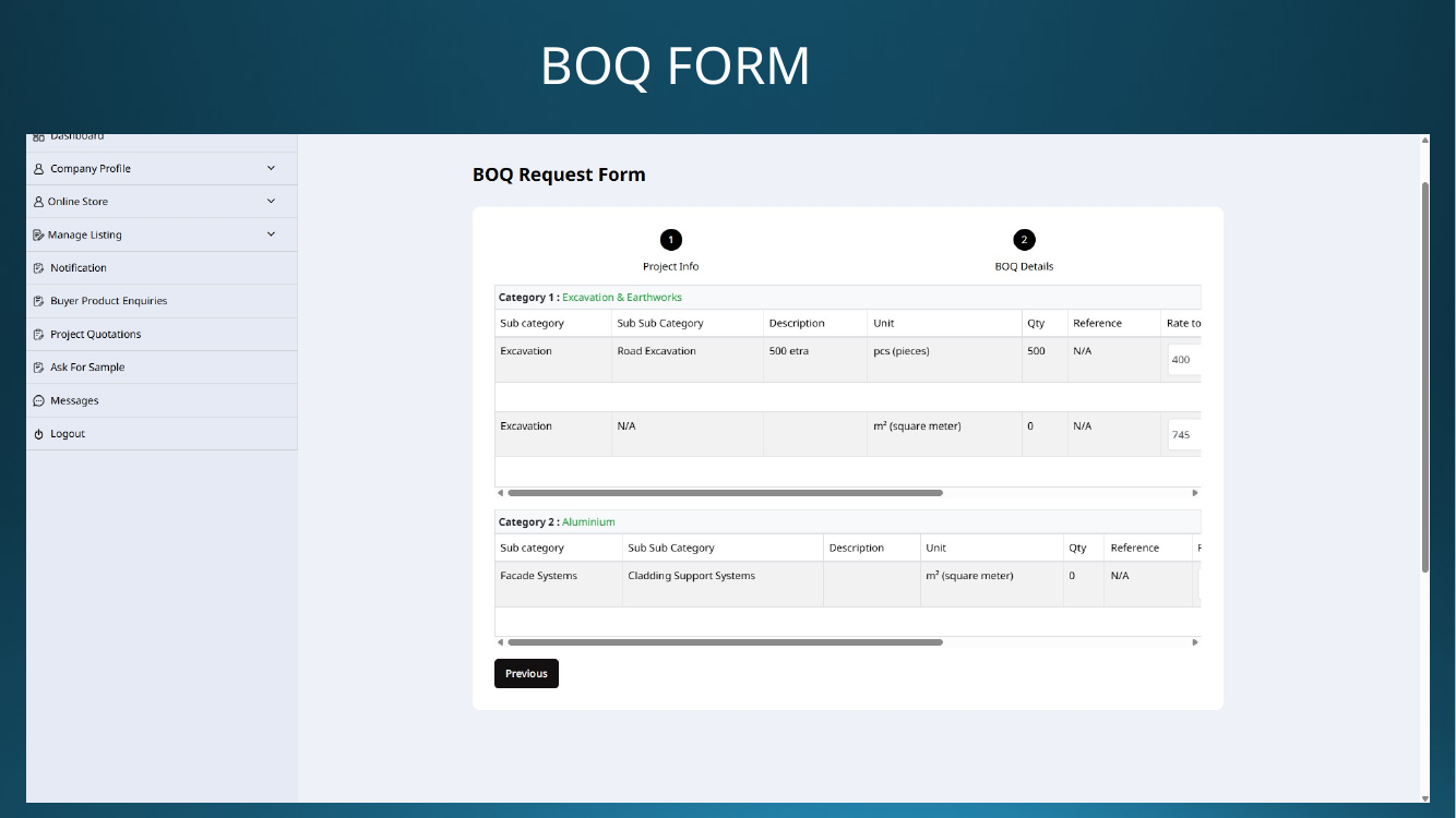DOMO EXPO - BOQ form